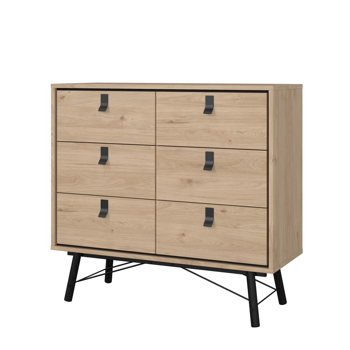 Levně Tvilum Komoda Rain 6s malá jackson hickory