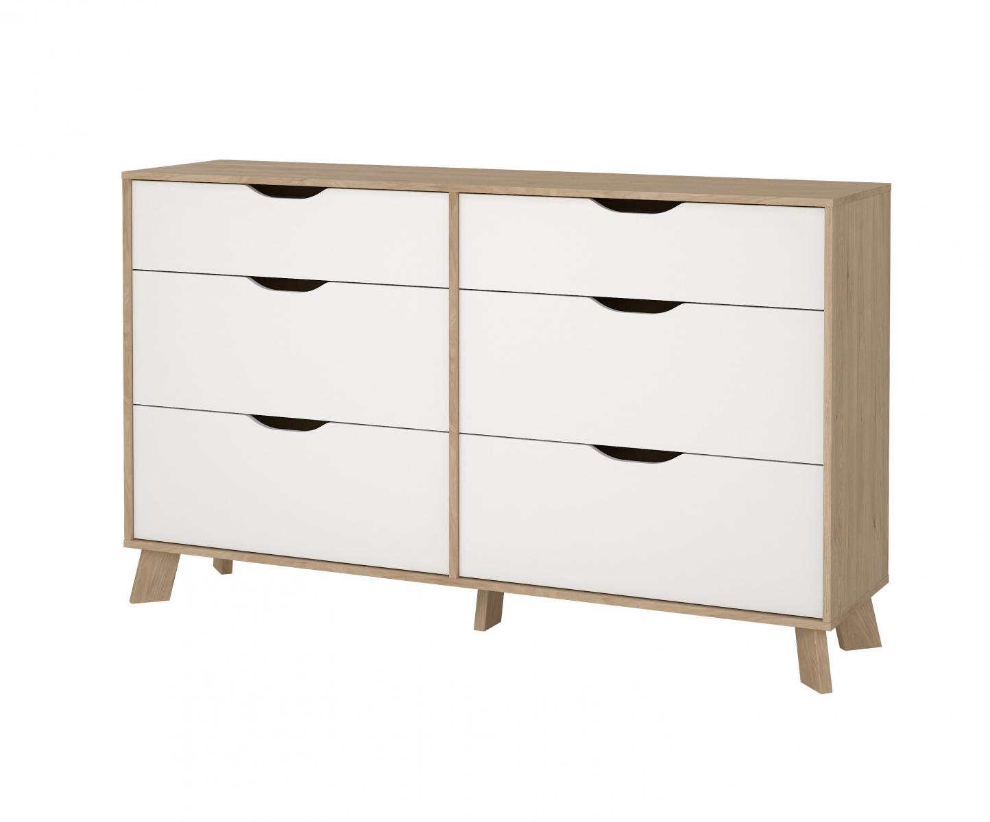Levně Tvilum Komoda Iker 711 jackson hickory/bílá