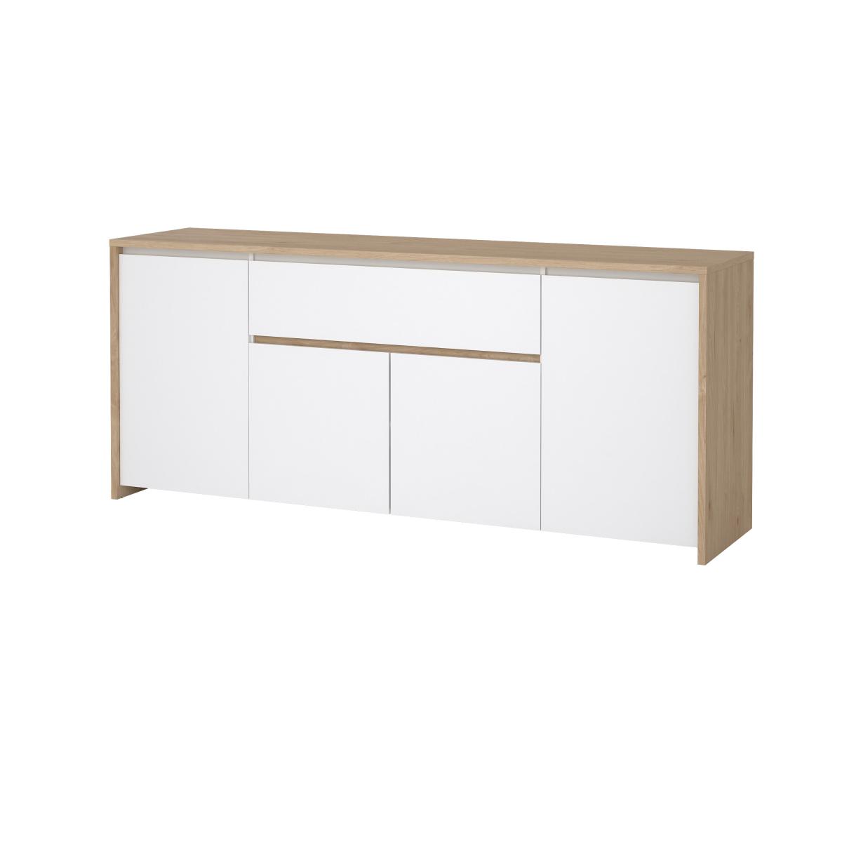 Levně Tvilum Komoda Nerea 316 jackson hickory/bílý lesk