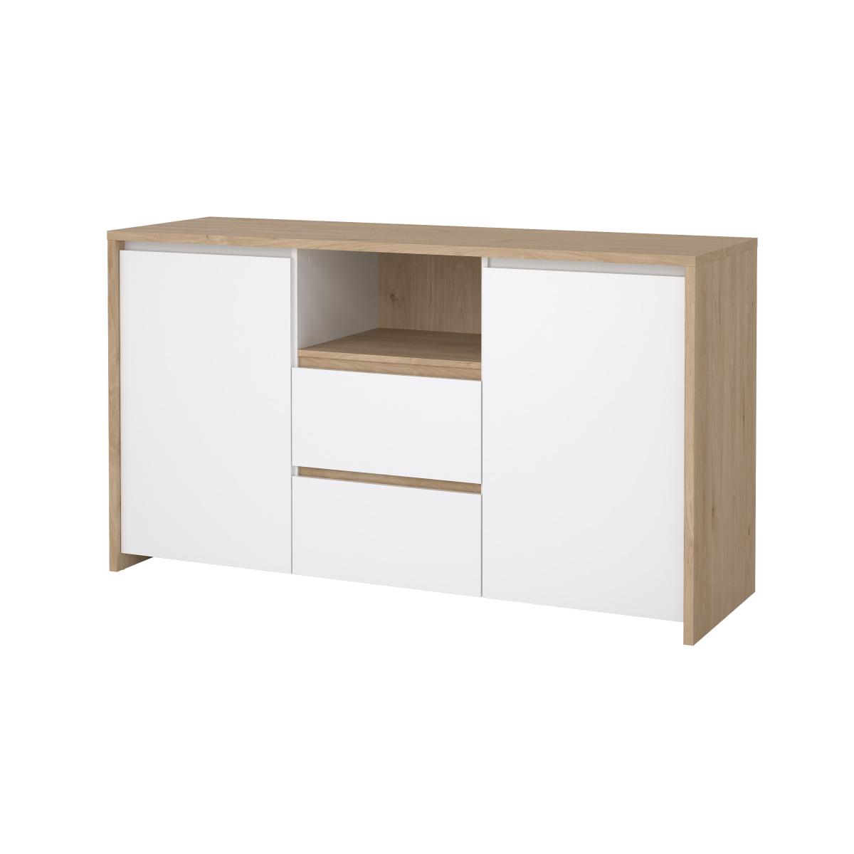 Levně Tvilum Komoda Nerea 318 jackson hickory/bílý lesk