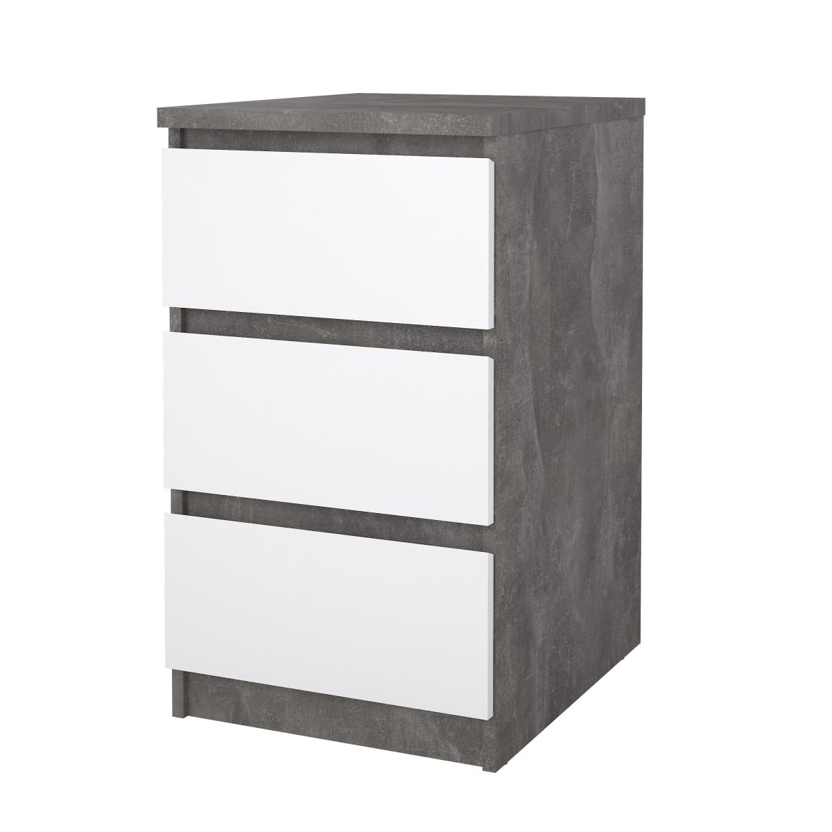 Levně Tvilum Komoda Simplicity 237 beton/bílý lesk