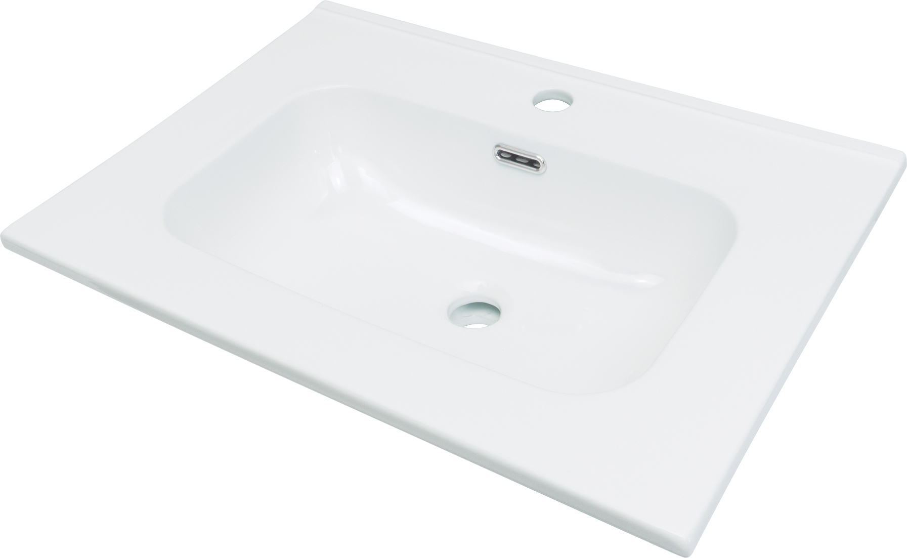 Levně Deante Zápustné keramické umyvadlo Tubo 60x46 cm - CTU 6U6W