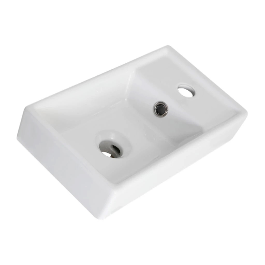 Levně BPS-koupelny Nábytkové keramické umyvadlo Faro U 40 P/L (40x22x8 cm)