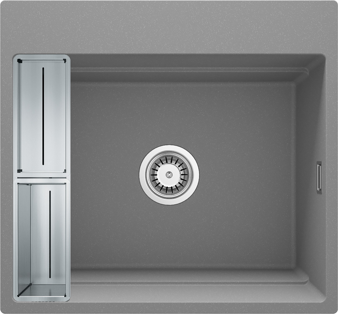 Levně Deante Dřez Magnetic granit - ZRM S10A, šedá metalic