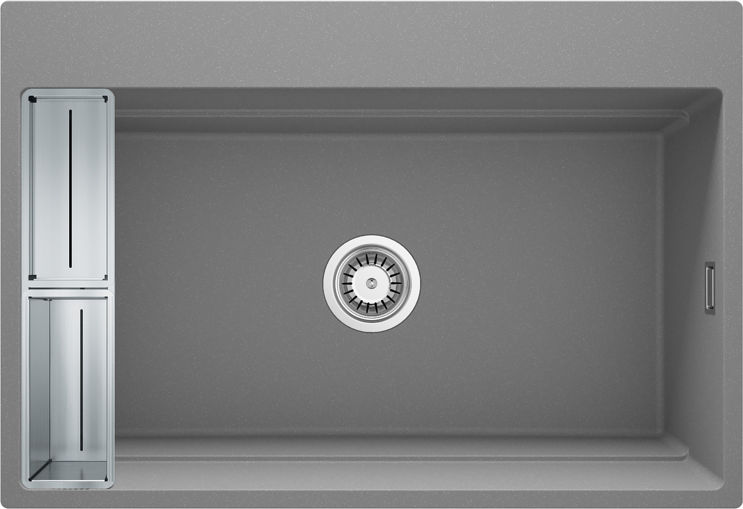Levně Deante Dřez Magnetic granit - ZRM S10B, šedá metalic