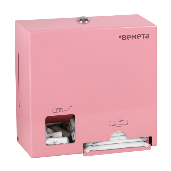 Bemeta Design Zásobník na tampony a hygienické vložky, nerez, růžový - 101403277