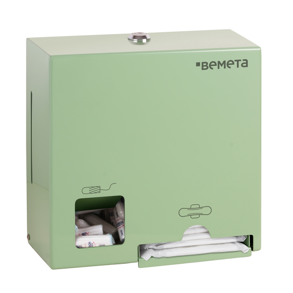 Bemeta Design Zásobník na tampony a hygienické vložky, nerez, zelený - 101403279