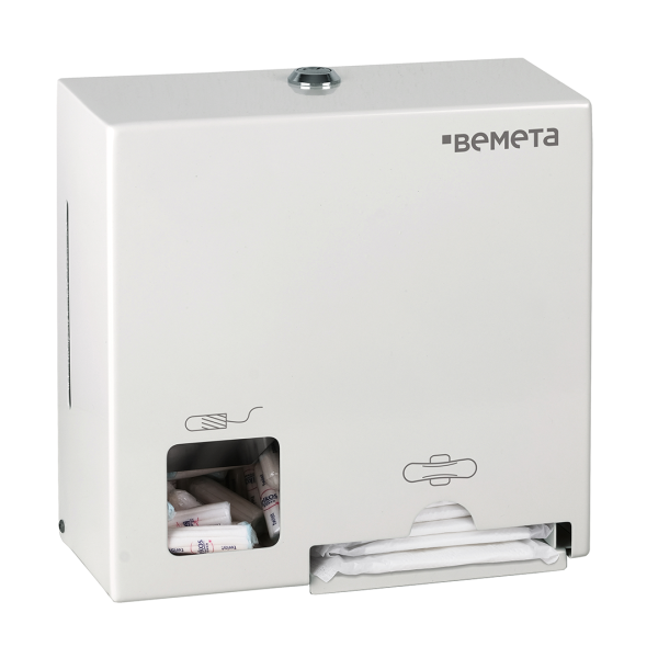 Bemeta Design Zásobník na tampony a hygienické vložky, nerez, bílý - 101403278