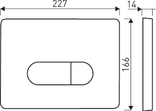Novoterm Tlačítko NV-Pacific k podomítkovému WC modulu NV-K-50 Slim, černé
