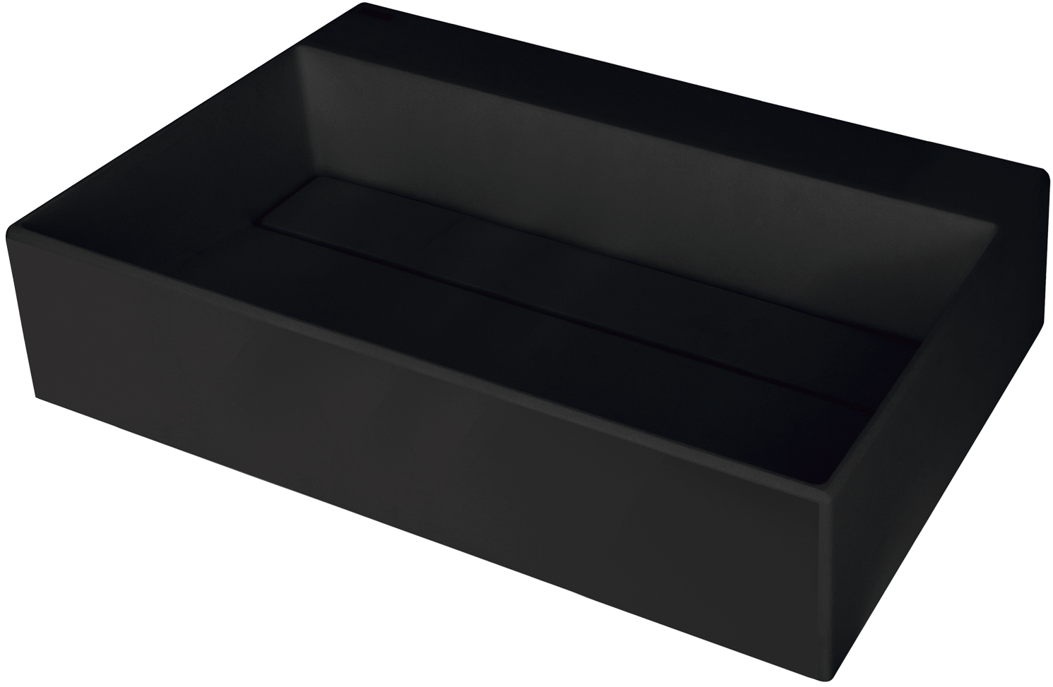 Levně Deante Umyvadlo na desku Correo 60x40 cm - CQR NU4M, granit, černá