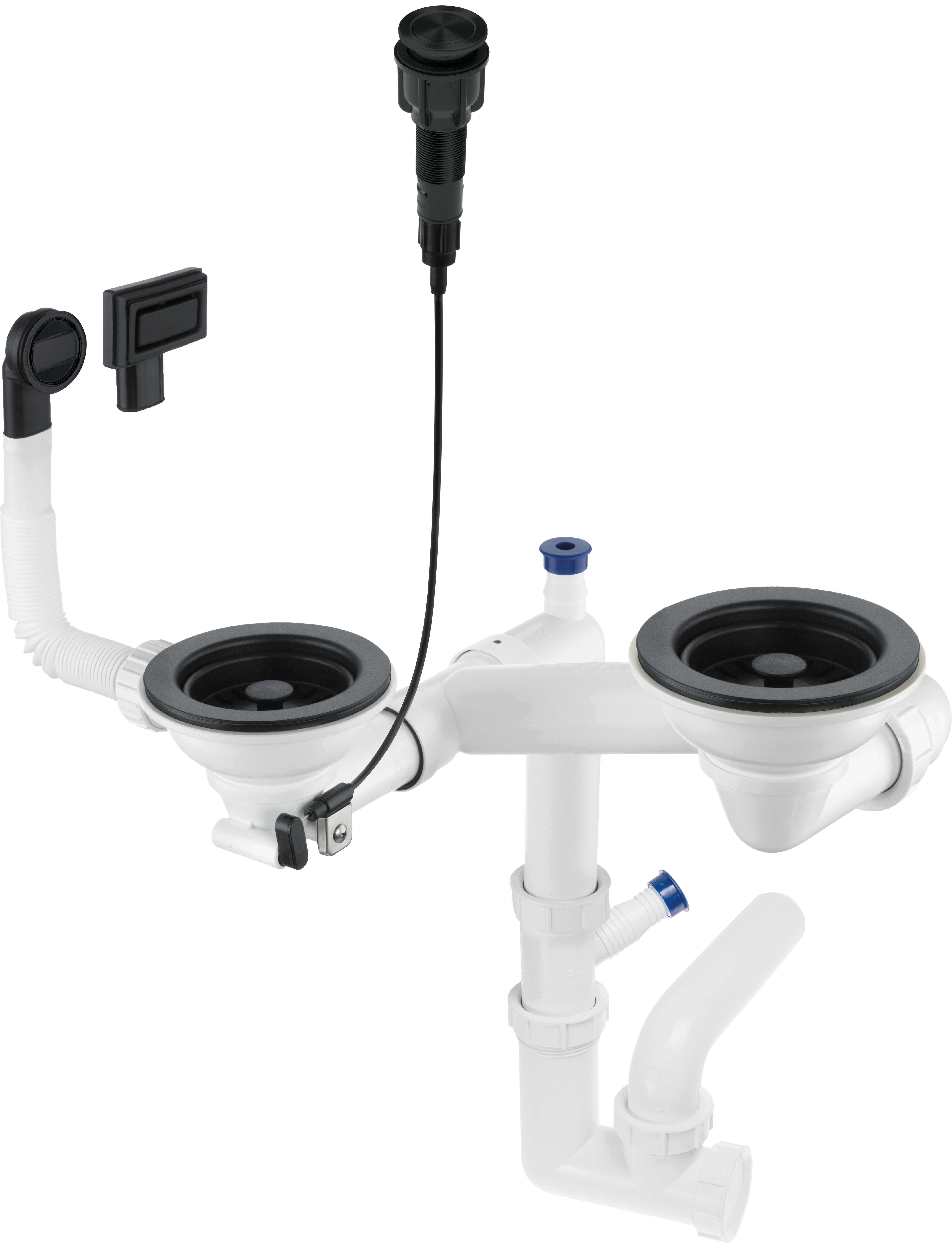 Levně Deante Sifon Space-Saver Click pro granitové dřezy o 1,5 a 2 mycí komoře - ZXY N983
