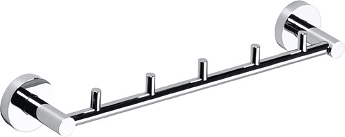 Bemeta Design OMEGA: Hrazda s 5 háčky, 365 mm - 104105112