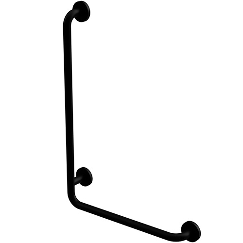 Bemeta Design HELP: Madlo, 890 mm, ve tvaru L, levé, s krytkou, černá - 301112040