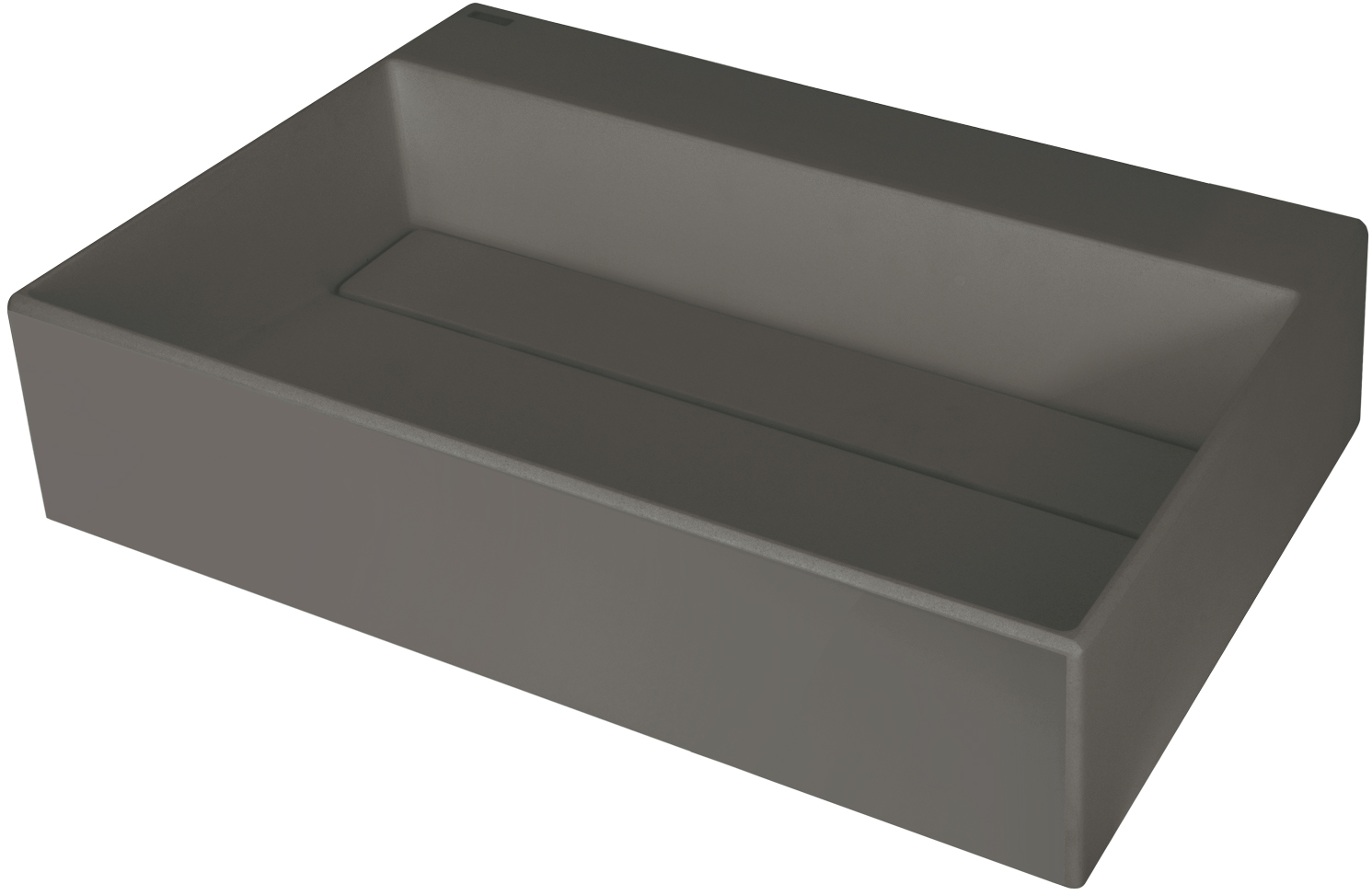 Levně Deante Umyvadlo na desku Correo 60x40 cm - CQR TU4M, granit, antracit metalic
