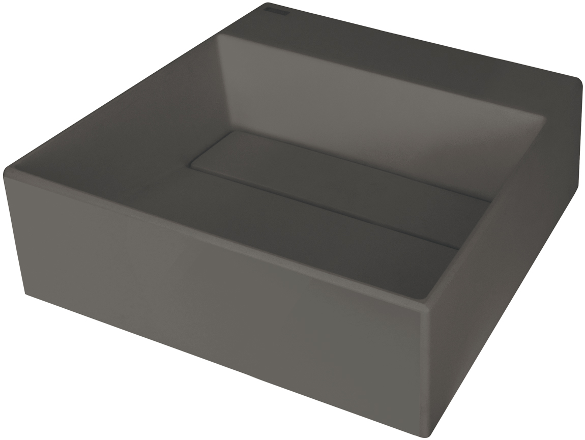 Levně Deante Umyvadlo na desku Correo 40x40 cm - CQR TU4M, granit, antracit metalic