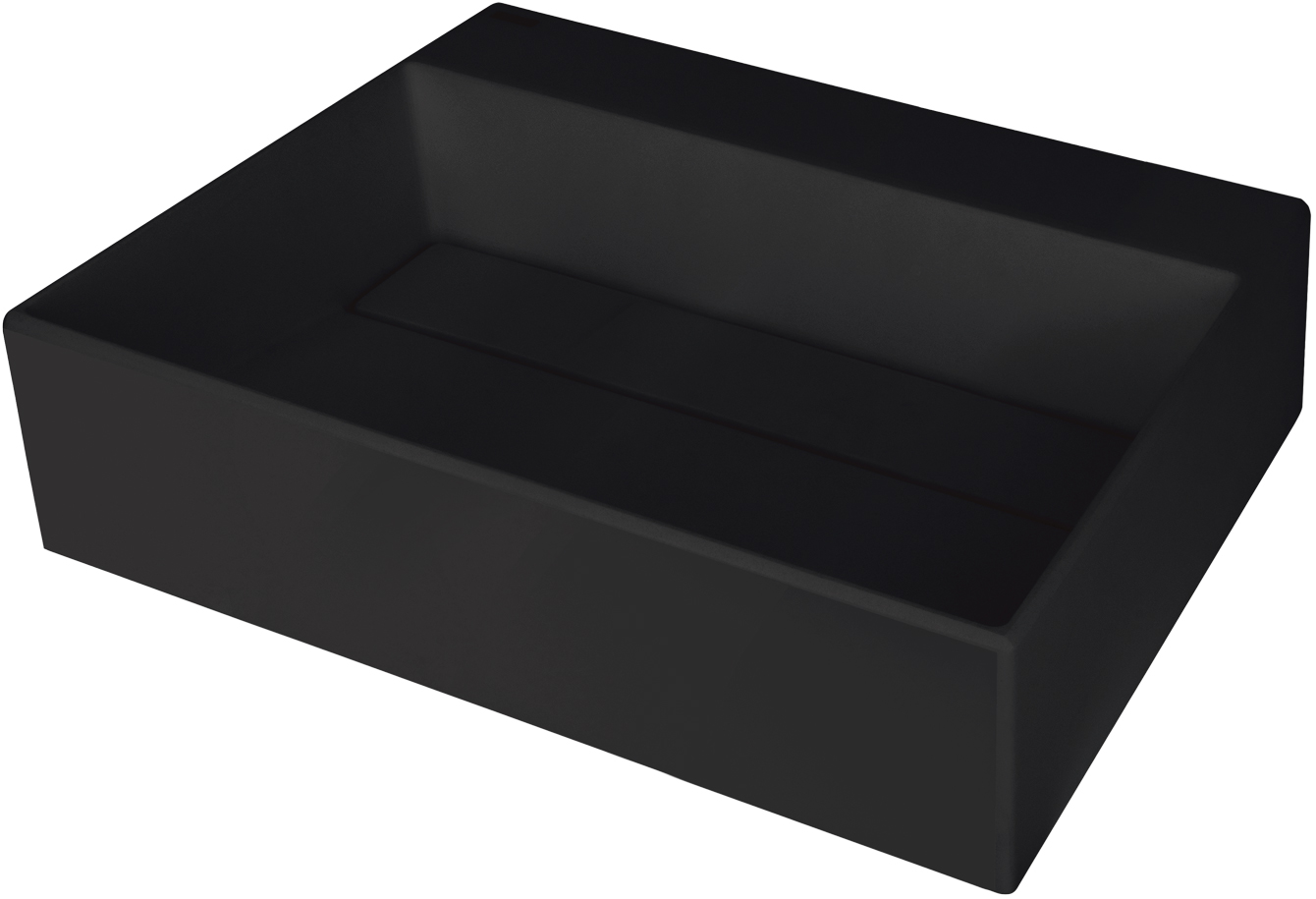Levně Deante Umyvadlo na desku Correo 50x40 cm - CQR NU4M, granit, černá