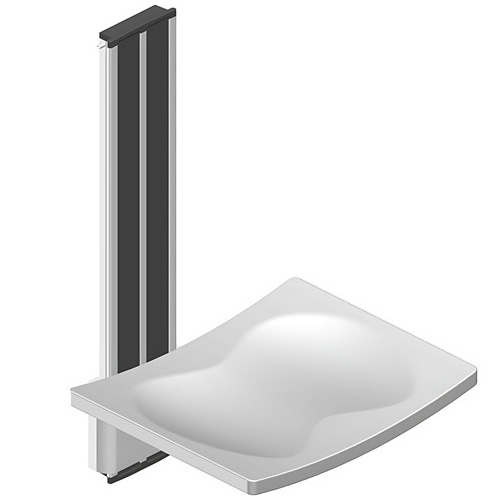 Bemeta Design HELP: Sprchové sedátko, sklopné, hliník, bílý plast - 355125177