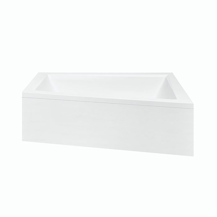 Levně Besco Krycí panel k asymetrické vaně Intima P 150x85 (160x90), bílý Barva: Bílá, Rozměry (cm): 160x90