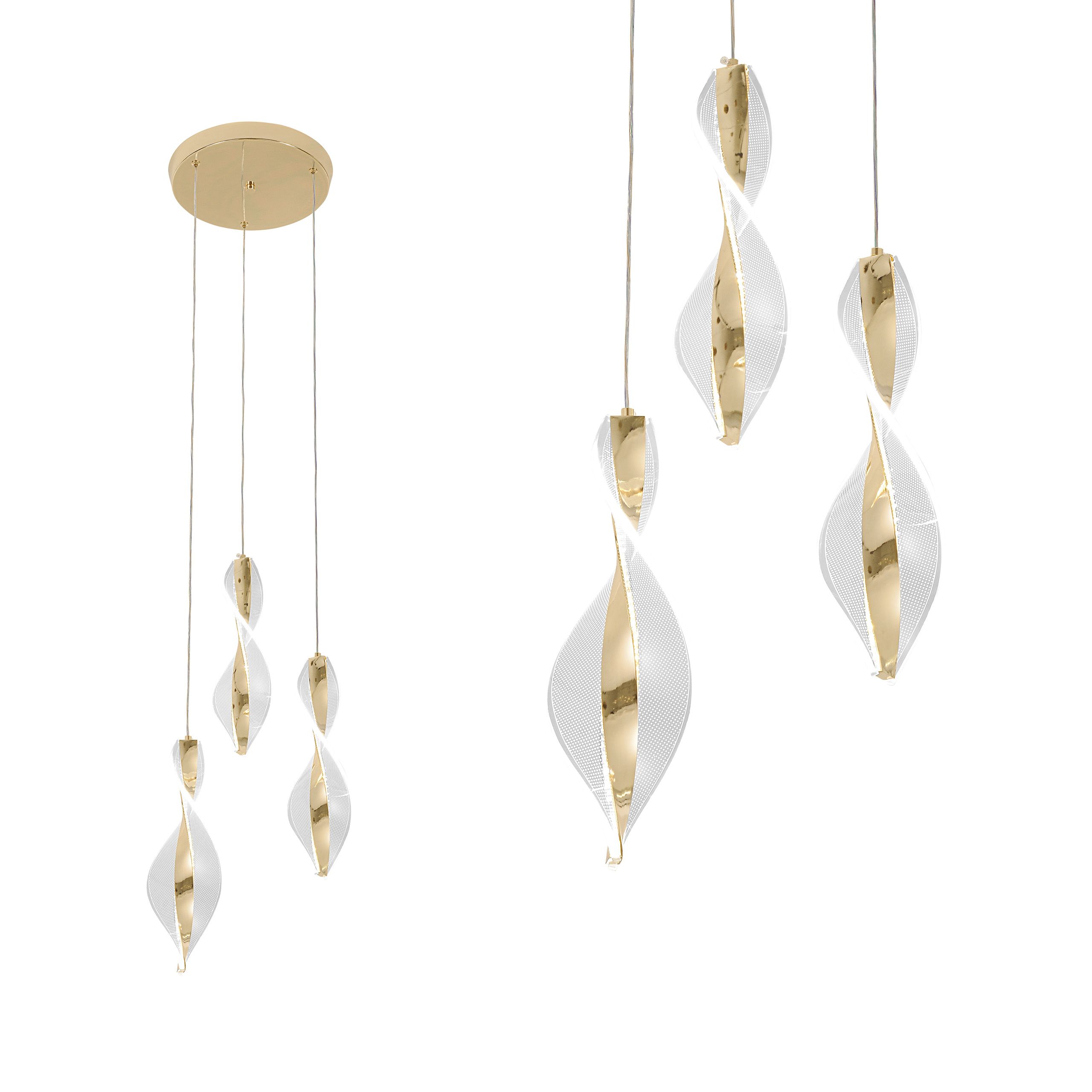 Toolight Spirálovité LED osvětlení G028-3CP zlaté