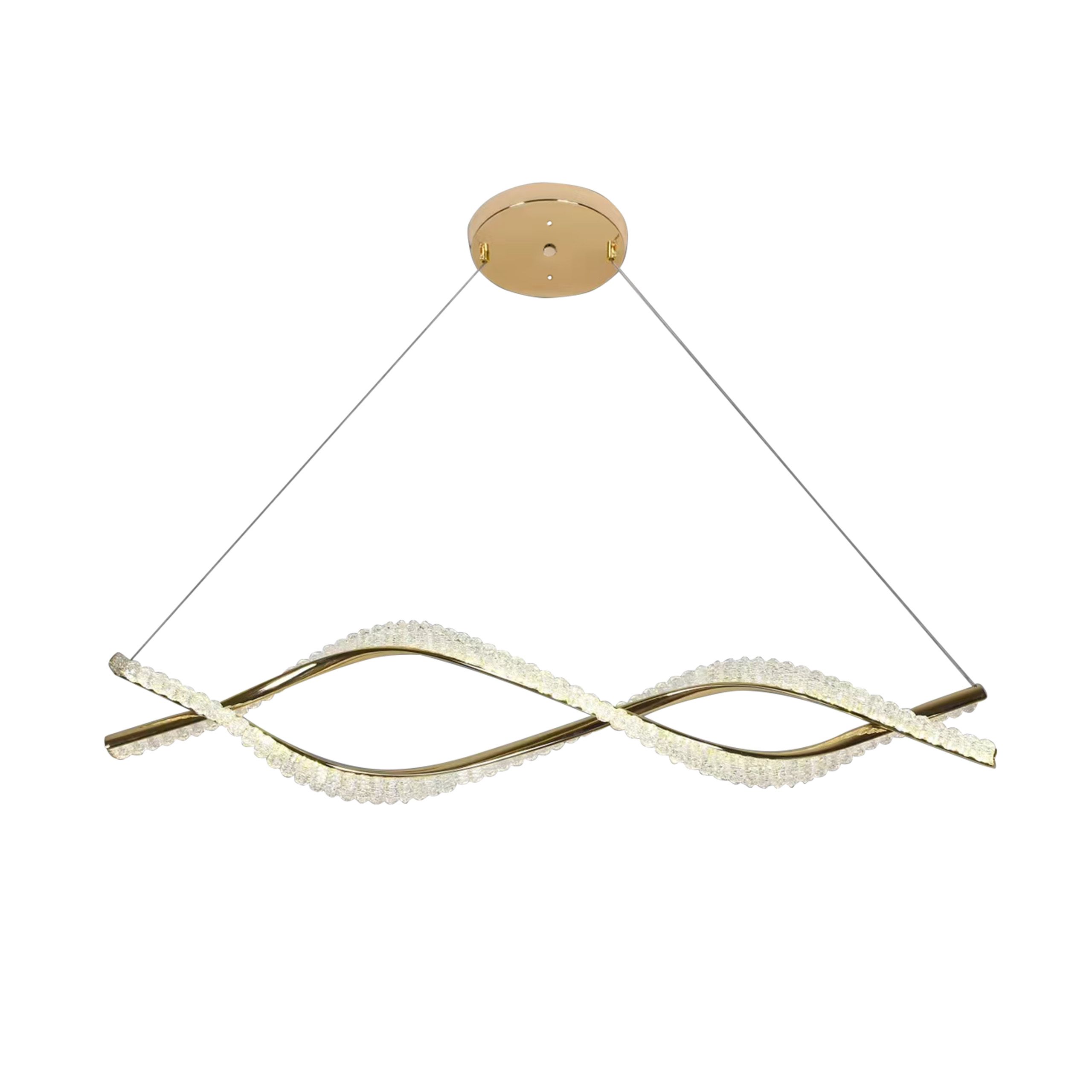 Toolight LED osvětlení s vlnitým tvarem G033-CP zlatá