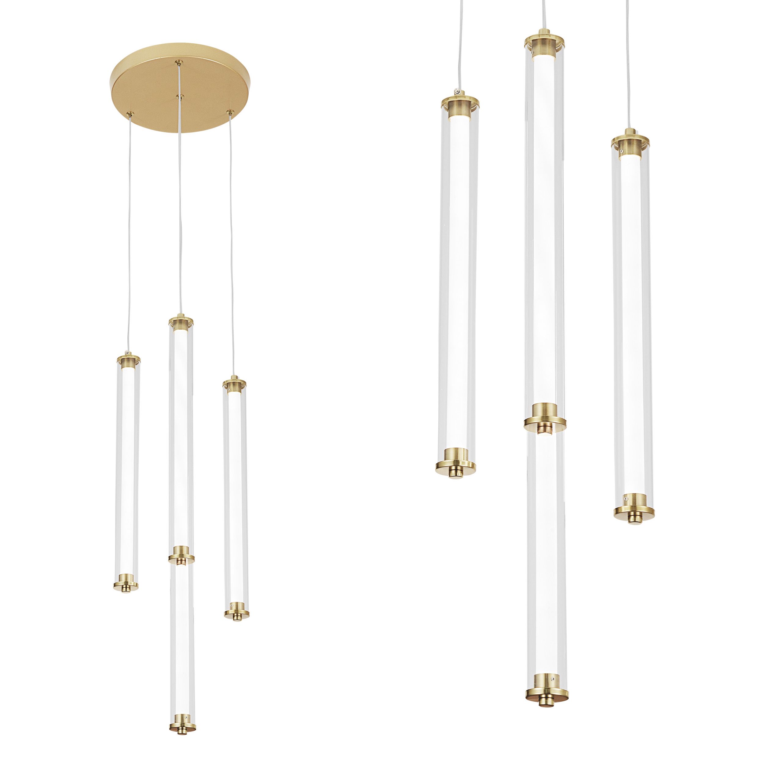 Toolight Moderní LED osvětlení TUBE G024-4CPR zlaté