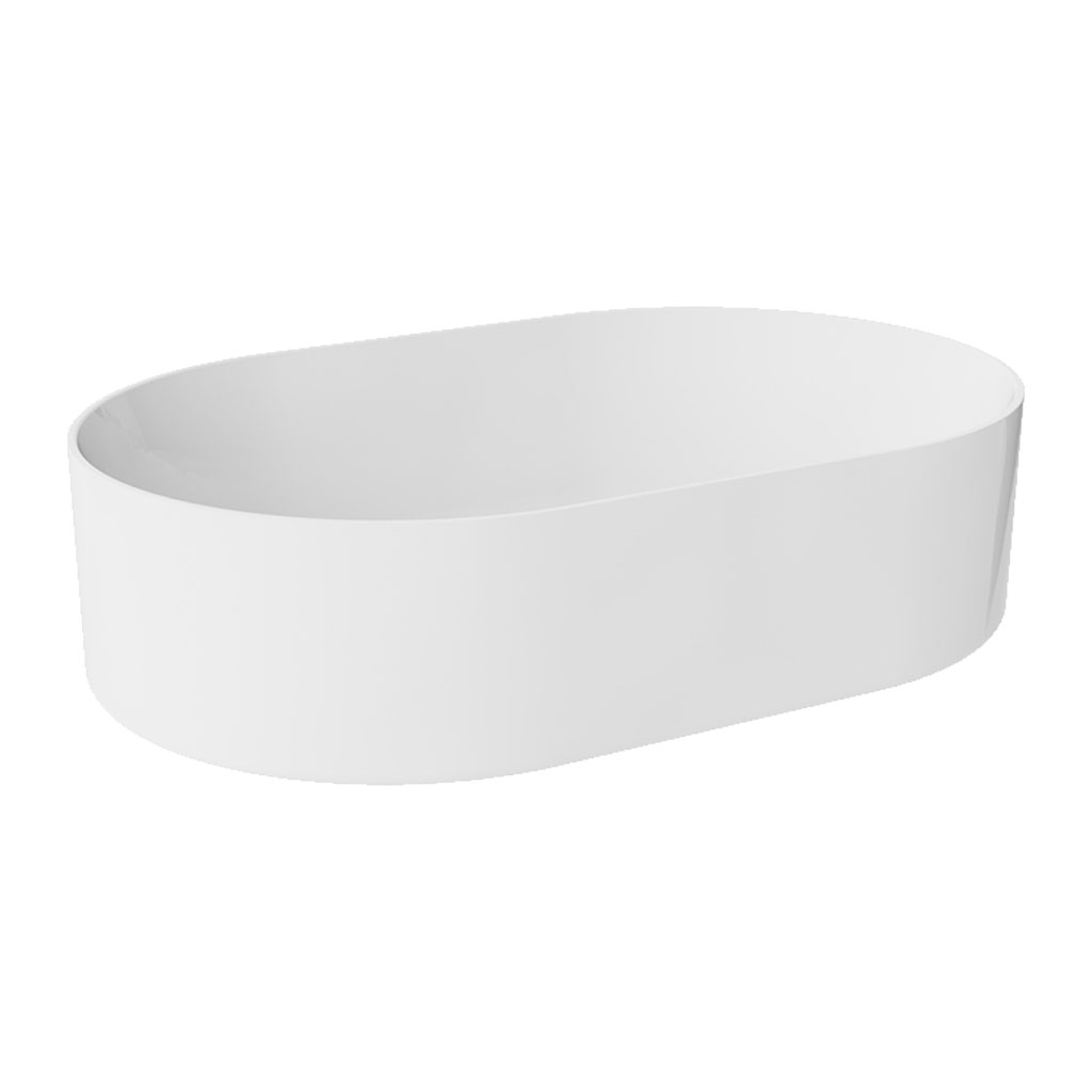 Levně Besco Deskové umyvadlo z litého mramoru Lova Matt UM D 53x34 cm