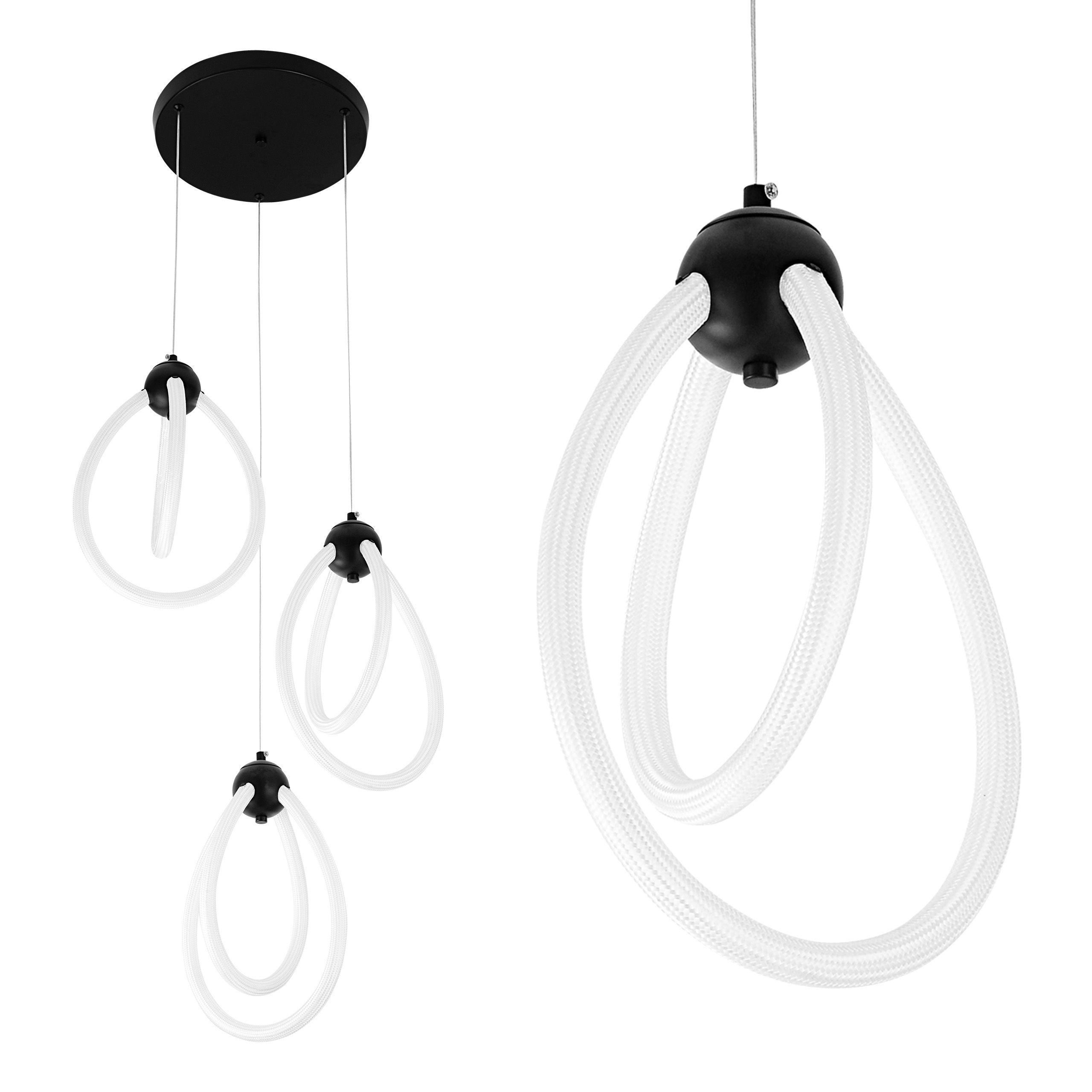 Toolight Dekorativní LED osvětlení G022-3CPR černé