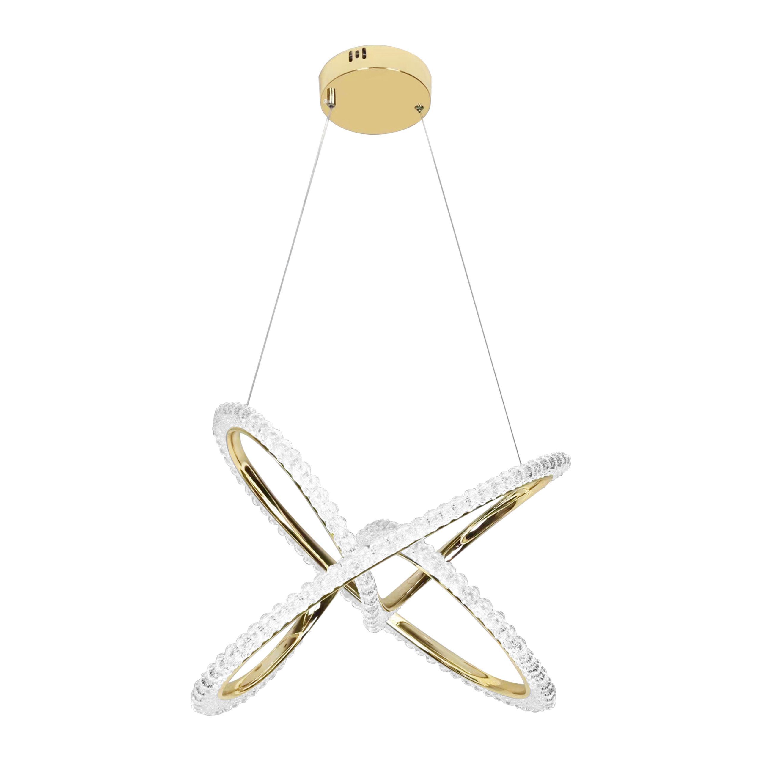 Toolight Moderní LED osvětlení Double Circle G035-CP zlaté