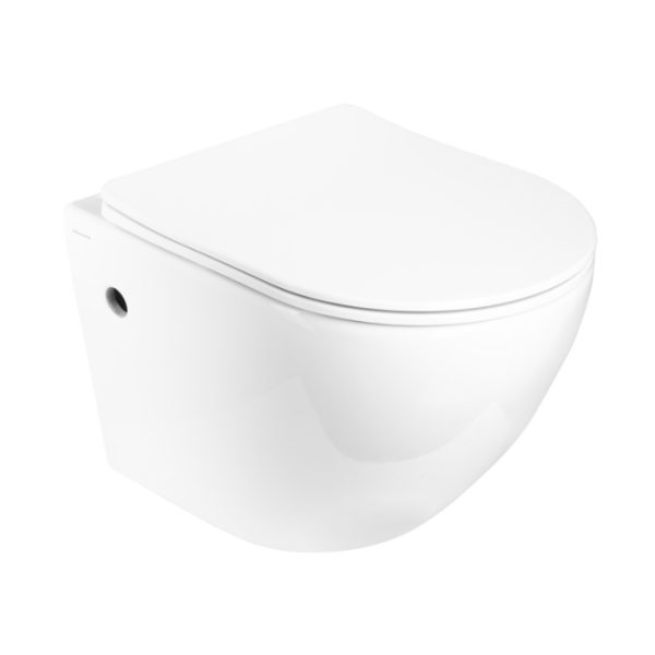 Levně Hydroland Závěsná WC mísa s funkcí bidetu a SoftClose sedátkem Karat, bílá