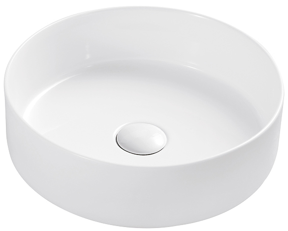 Levně Hydroland Keramické umyvadlo na desku Bella ø35,5 cm, bílé