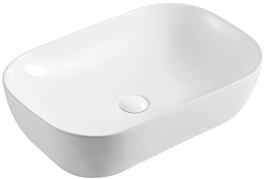 Levně Hydroland Keramické umyvadlo na desku Bora 61x40, bílé