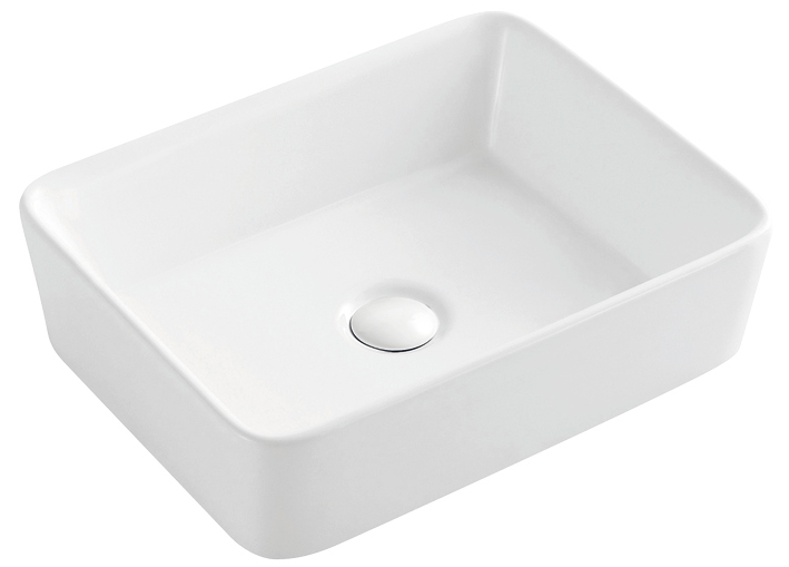 Levně Hydroland Keramické umyvadlo na desku Enea 47,5x37 cm, bílé
