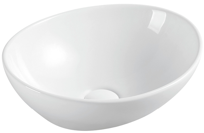 Levně Hydroland Keramické umyvadlo na desku Jasmin 41x33,5 cm, bílé