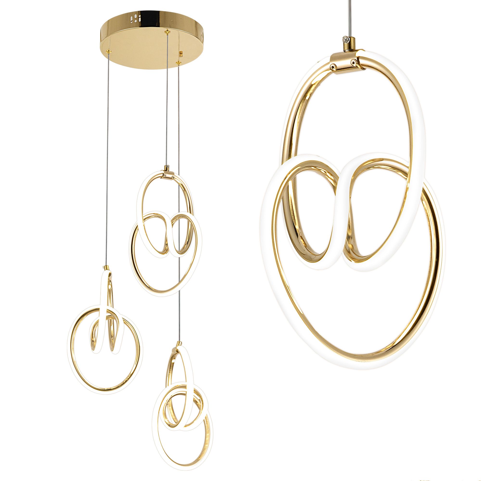 Toolight Závěsné LED svítidlo Butterfly G082-3CPR zlaté