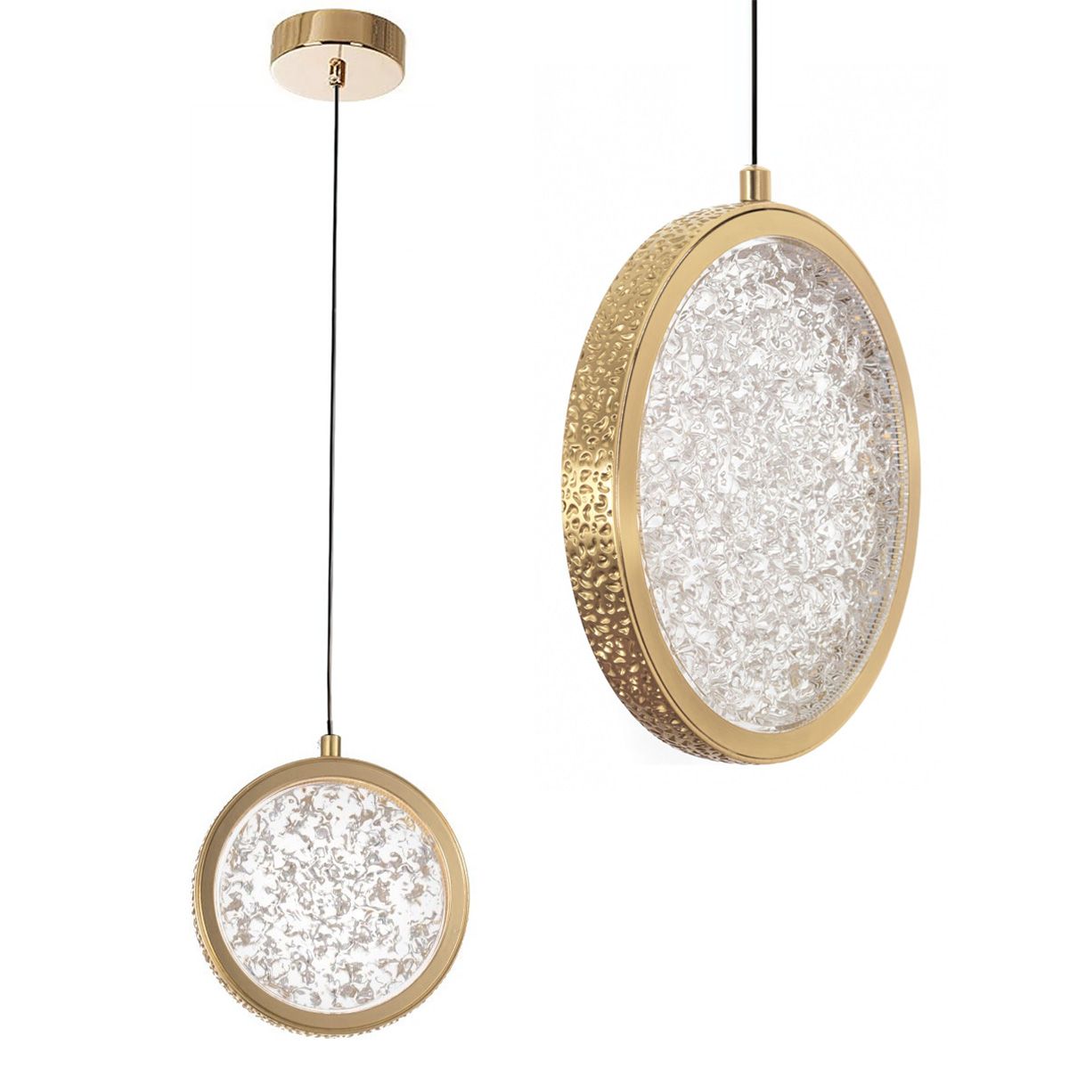 Toolight Závěsné LED osvětlení Crystal Modern A2 G089-1CP zlatý