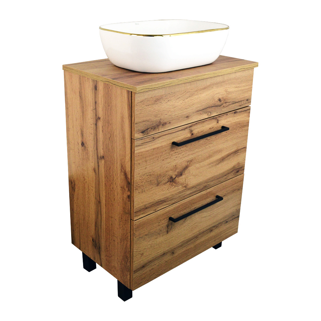 Levně BPS-koupelny Koupelnová skříňka pod deskové umyvadlo Solero OW 60-HD, dub wotan
