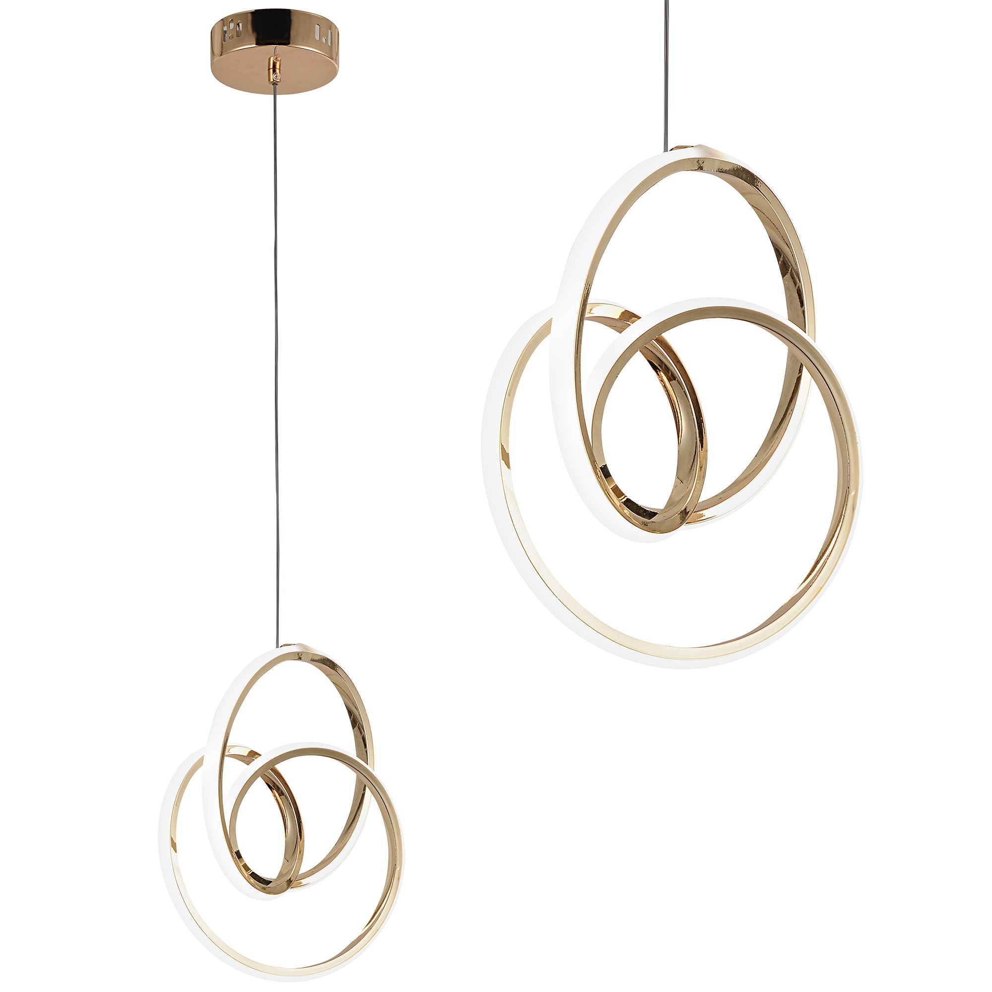 Toolight Závěsné LED svítidlo Luxury Glamour 4 G076-1CP zlaté