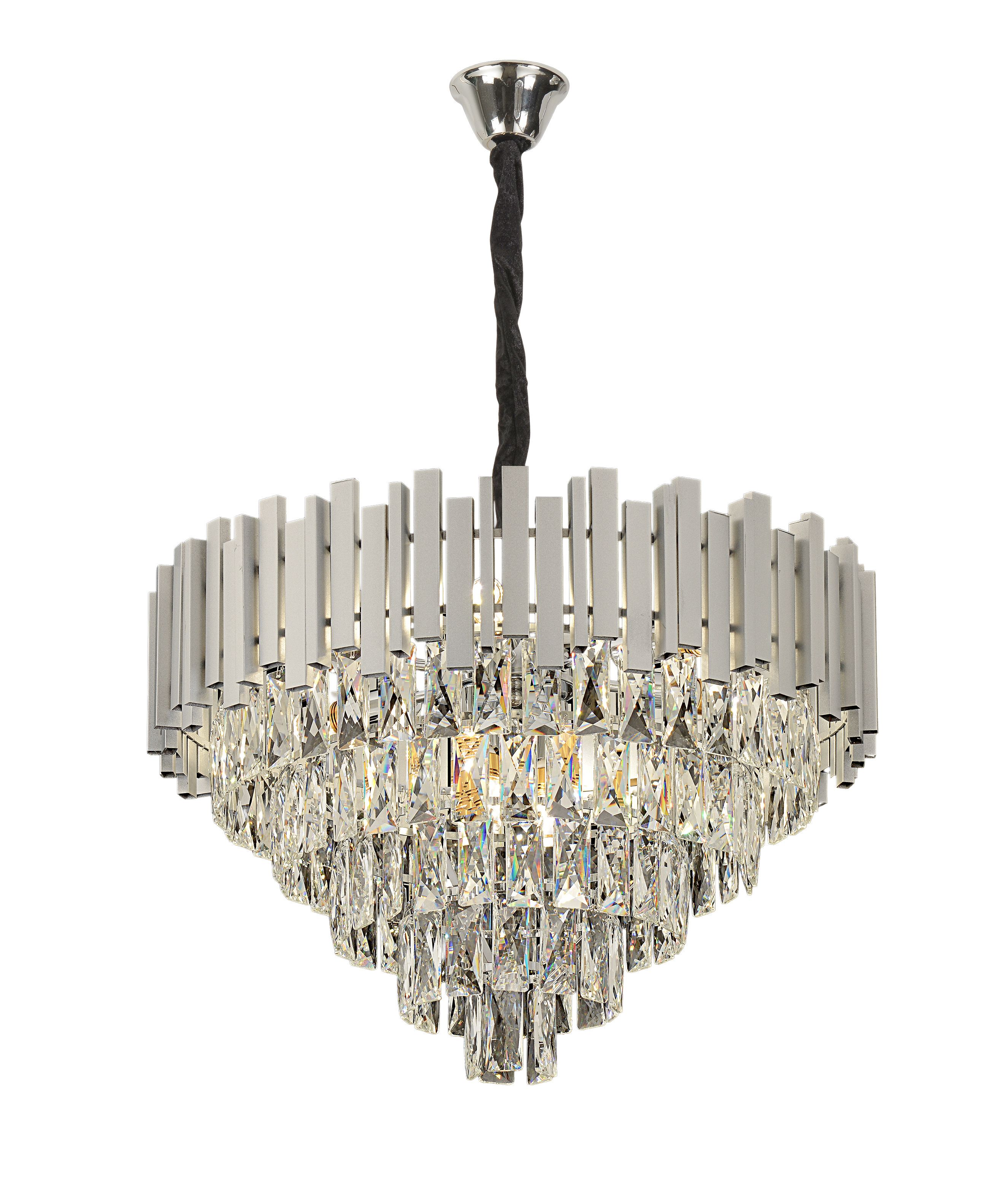Toolight Závěsné LED osvětlení Crystal Modern D15 G051-CP 50CM chrom