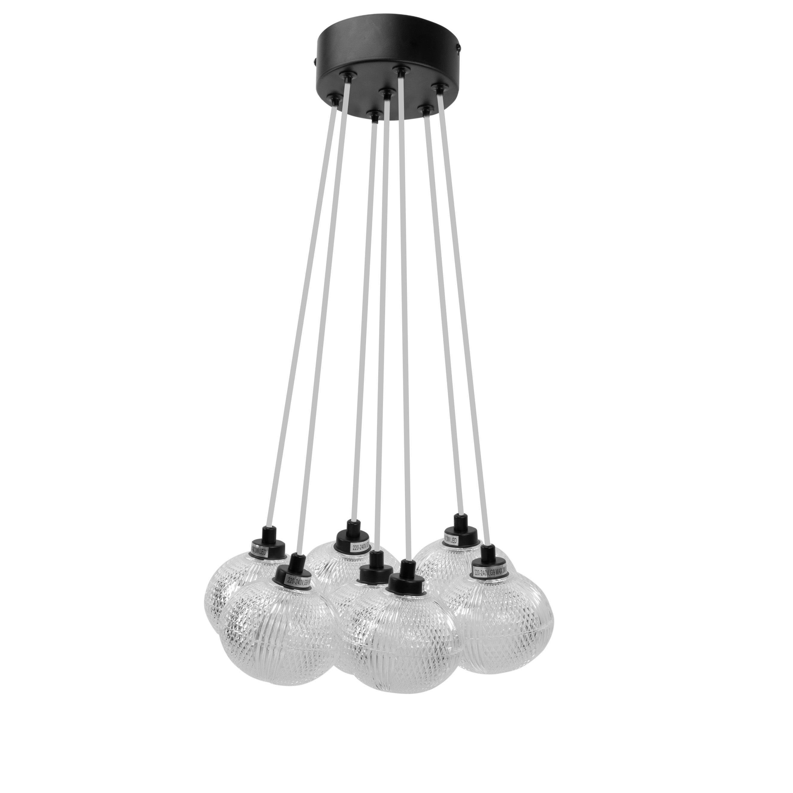 Toolight Závěsné osvětlení Modern D2 MS020-7CP černé