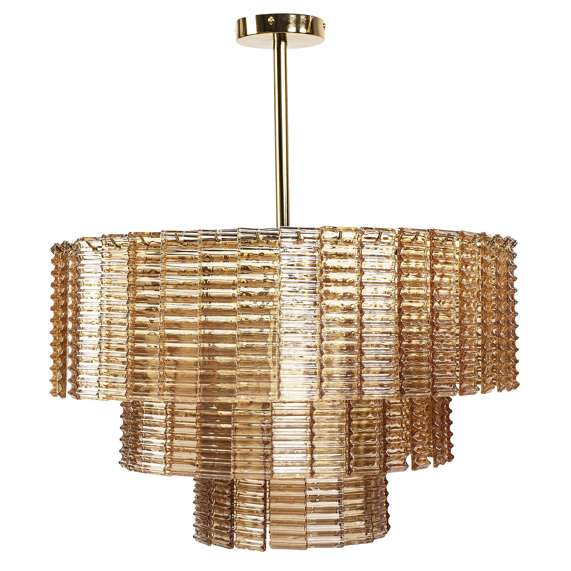 Toolight Závěsné osvětlení Crystal Modern D16 APP1677-8CP hnědé