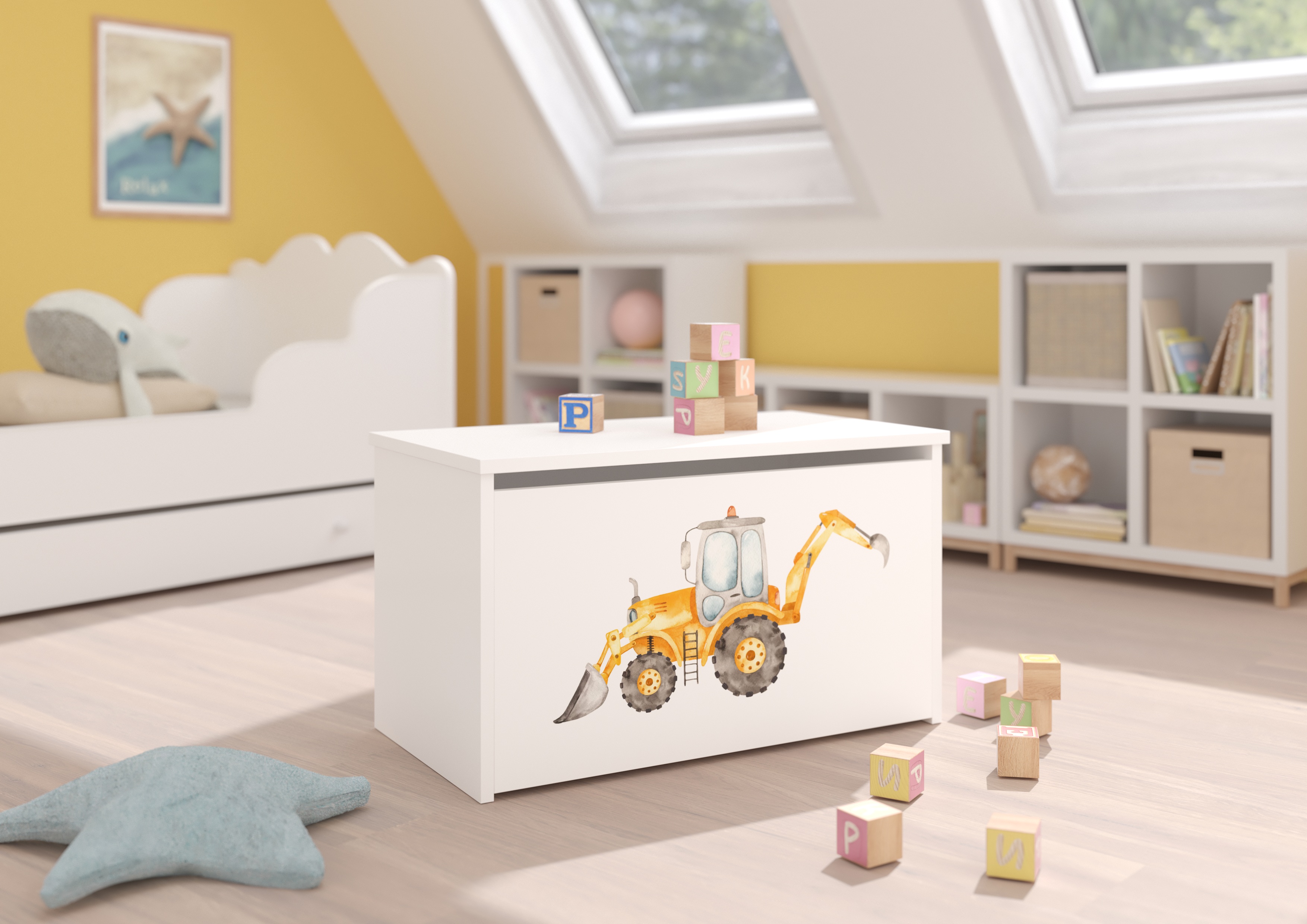Levně ADRK Úložný box DARIA W-DIG, bílá