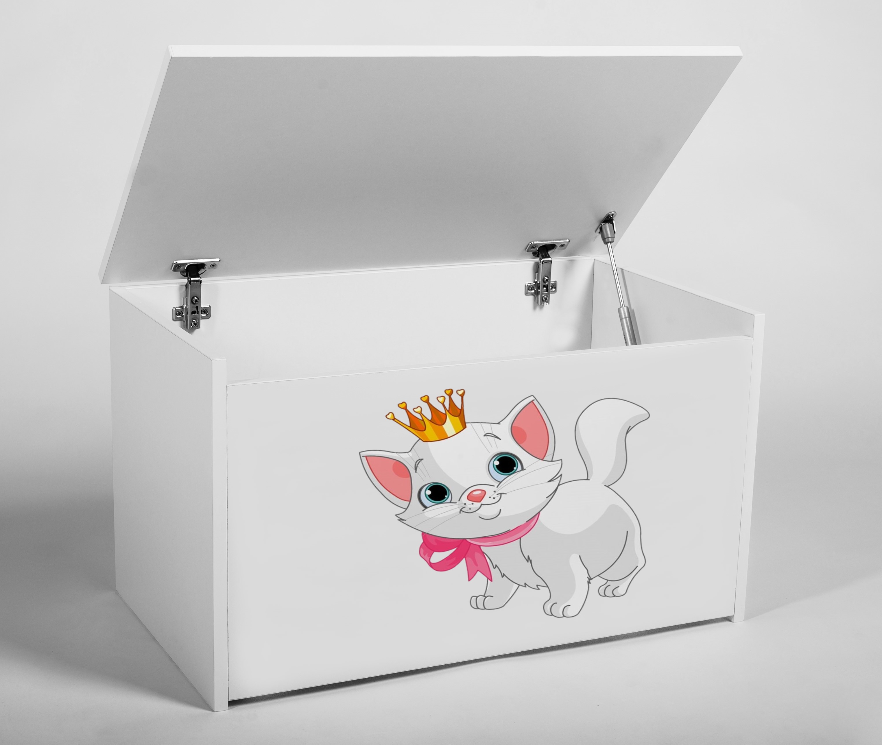 Levně ADRK Úložný box DARIA CAT, bílá
