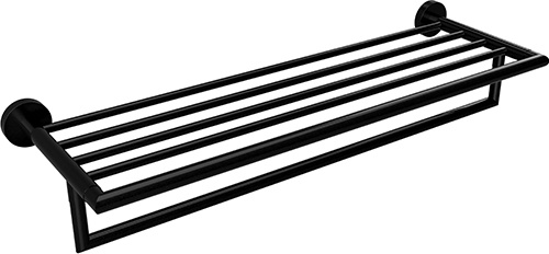 Bemeta Design DARK: Držák ručníků, 500 mm, s hrazdou - 104219070