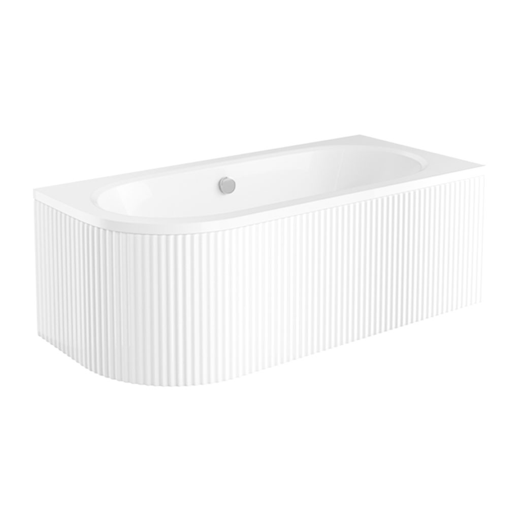 Levně Besco Krycí panel k asymetrické vaně Avita Ryfle P 150x75 (160x75, 170x75, 180x80), bílý Rozměry (cm): 150x75