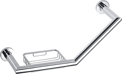 Levně Bemeta Design OMEGA: Madlo, úhlové 135°, s mýdlenkou, lesk - 104307631