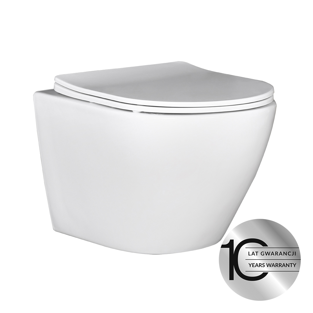 Levně Laveo Závěsná WC mísa se SoftClose sedátkem Desna - VMD_600S, bílá