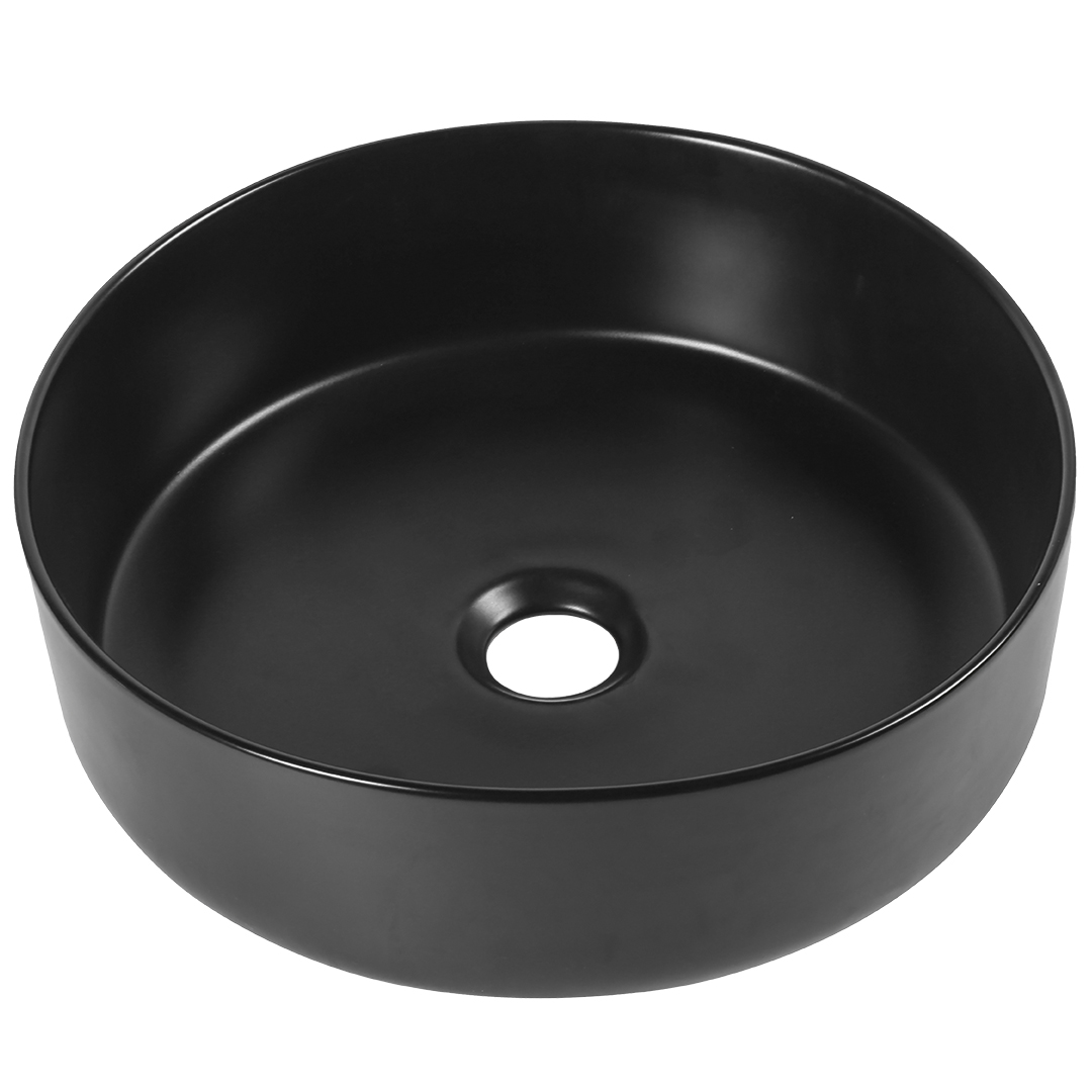 Levně Laveo Umyvadlo na desku Desna ø36 cm - VUD_B236, keramika, černé
