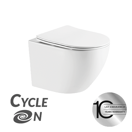 Levně Laveo Závěsná WC mísa se SoftClose sedátkem Desna CycleOn 2.0 - VMD_610S, bílá