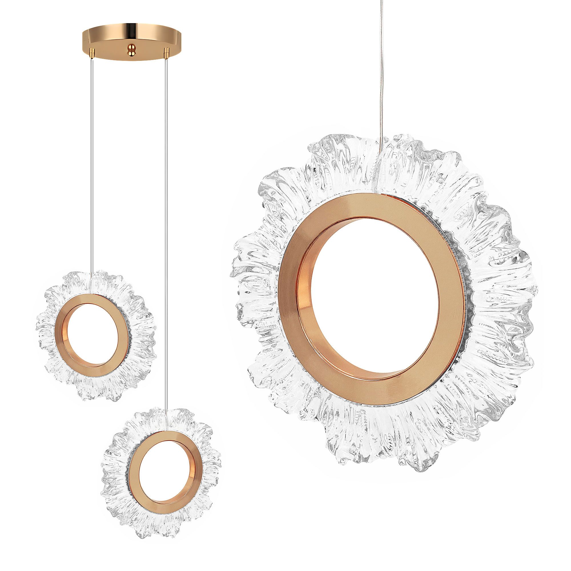 Toolight Závěsné LED osvětlení E16 LHJ103-2CP zlaté