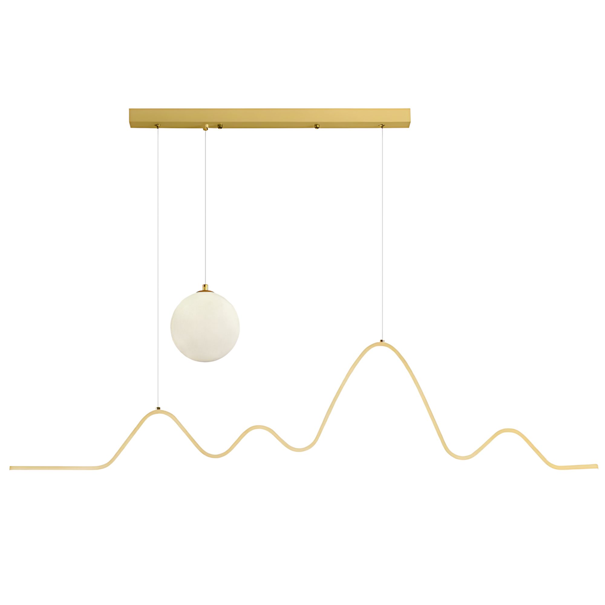 Toolight Závěsné LED osvětlení E28 LHJ034-CP kartáčovaná zlatá